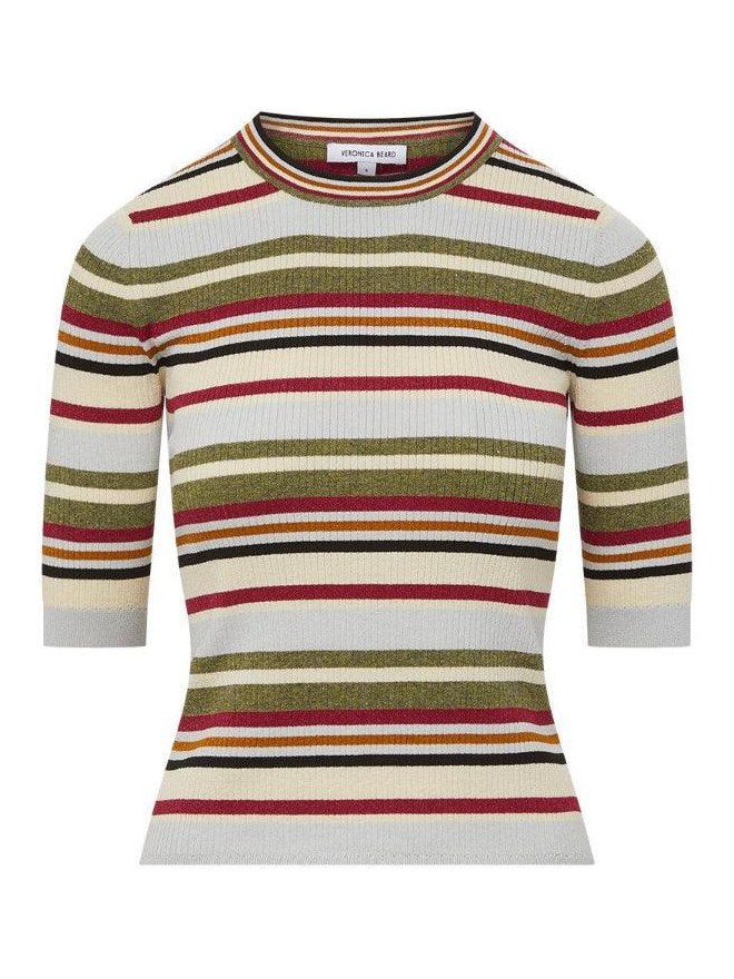 Kavya Stripe Rib Top, Veronica Beard