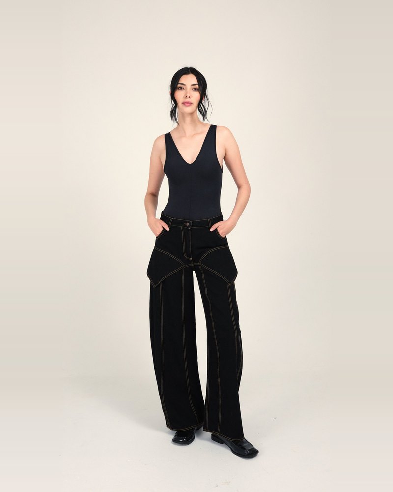 Eugenia Jeans Negro de Casa Alba