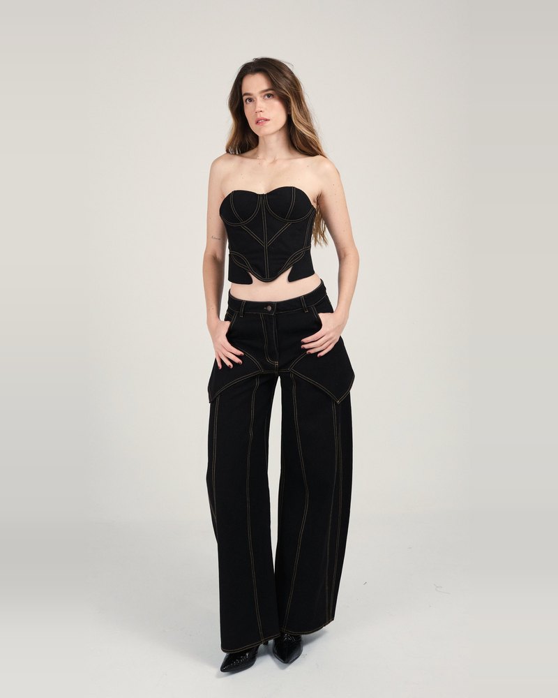 Eugenia Jeans Negro de Casa Alba