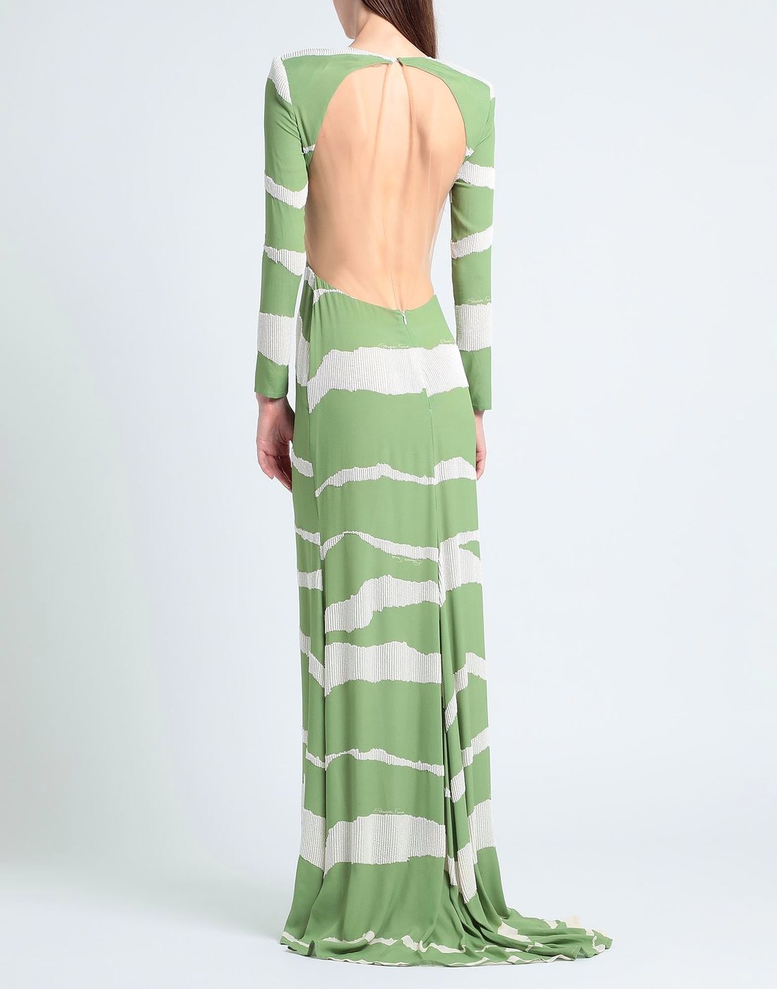 Detalle del bordado de mostacillas del vestido Elisabetta Franchi