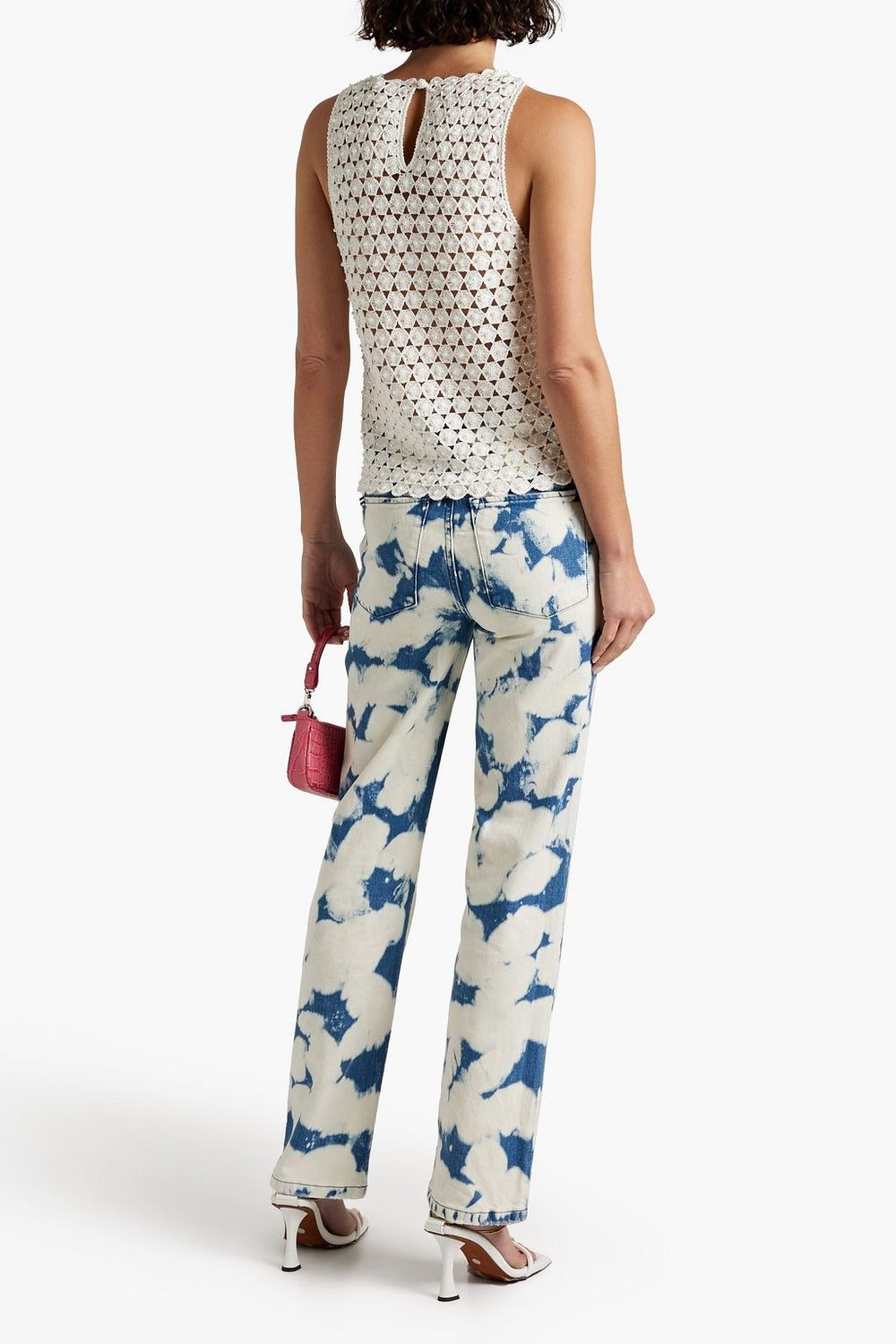 Reva Pearl Crochet Top de Alice + Olivia