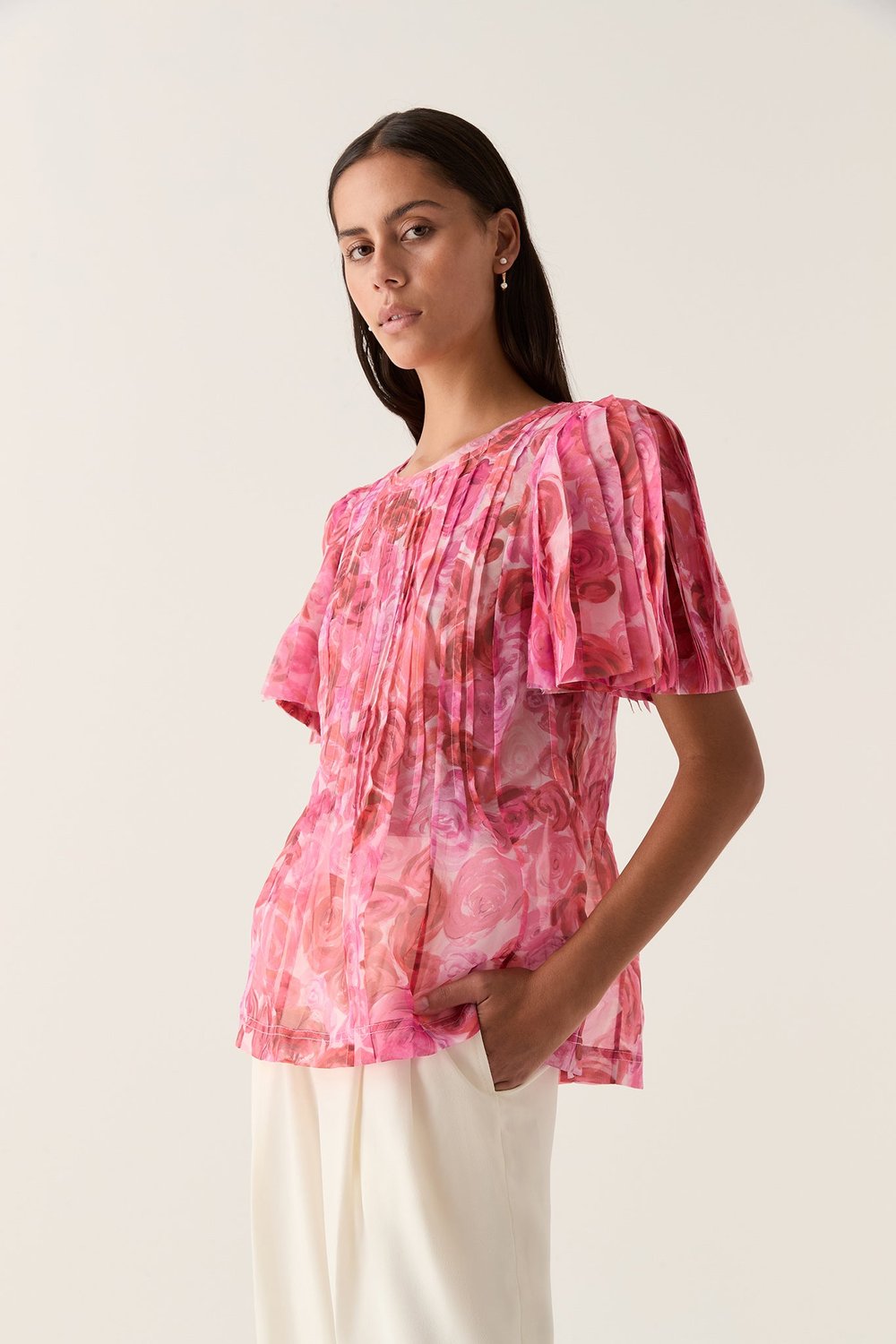 Stella Linear Ruffle Top — Aje